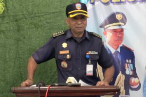 Porta vos Komandu PNTL Superintendente Polรญsia Joรฃo Belo dos Reis atu halo Konferensia imprensa kona ba kazu Eskeming